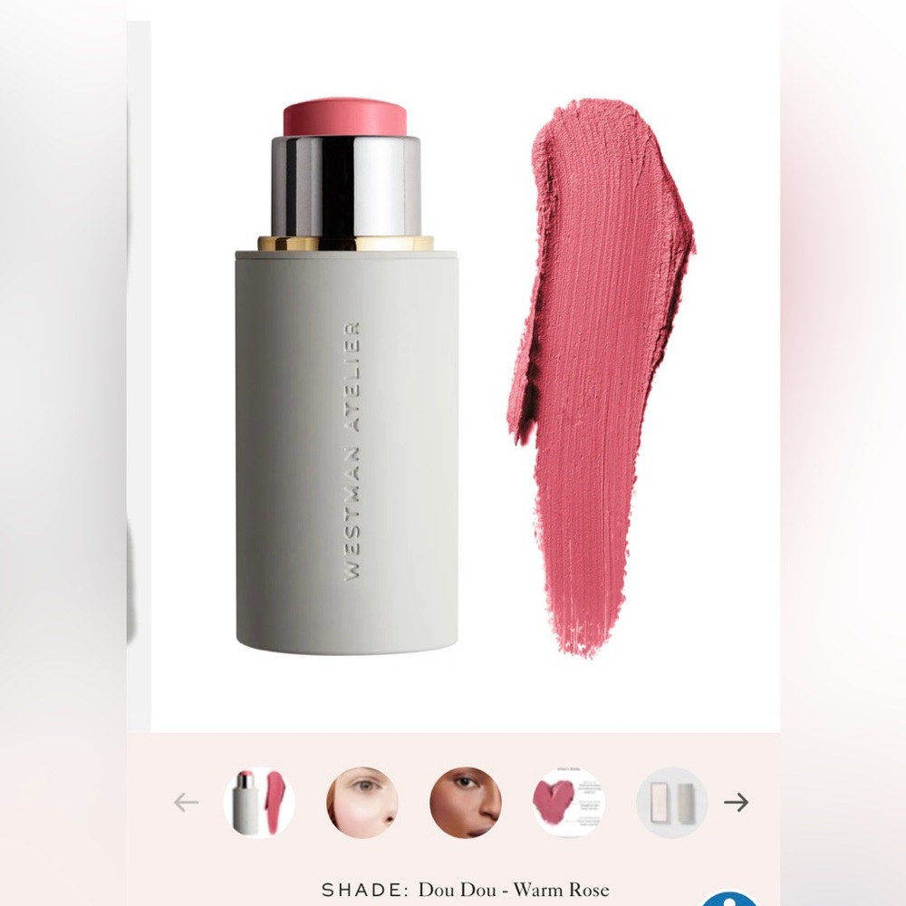 NWT Westman Atelier Baby Cheeks Blush Stick in Dou Dou Warm Rose